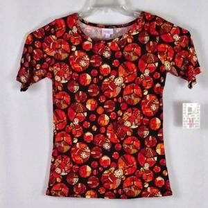 Lularoe GiGi red graphic top size medium.